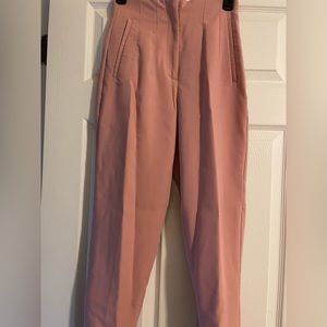 ZARA tapered dress pants, pink, XS
